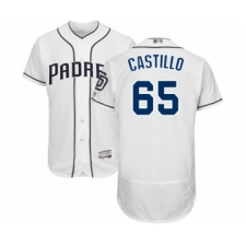 Men's San Diego Padres #65 Jose Castillo White Home Flex Base Authentic Collection Baseball Player Jersey