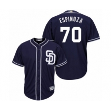 Youth San Diego Padres #70 Anderson Espinoza Authentic Navy Blue Alternate 1 Cool Base Baseball Player Jersey