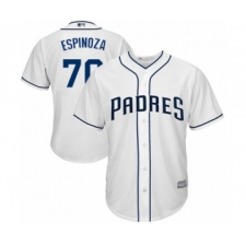 Youth San Diego Padres #70 Anderson Espinoza Authentic White Home Cool Base Baseball Player Jersey