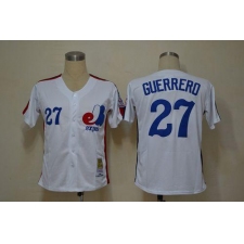 Mitchell And Ness Expos #27 Vladimir Guerrero White Throwback Stitched Baseball Jersey