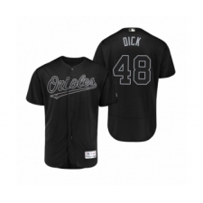Men's Baltimore Orioles #48 Richard Bleier Dick Black 2019 Players Weekend Authentic Jersey