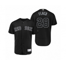 Men's Red Sox #28 J.D. Martinez Flaco Black 2019 Players Weekend Authentic Jersey
