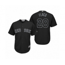 Youth Boston Red Sox #28 J.D. Martinez Flaco Black 2019 Players Weekend Replica Jersey