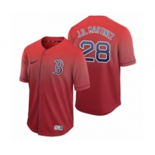 Youth Boston Red Sox #28 J.D. Martinez Red Fade Nike Jersey