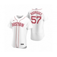 Men's Boston Red Sox #57 Eduardo Rodriguez Nike White Authentic 2020 Alternate Jersey