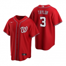 Men's Nike Washington Nationals #3 Michael A. Taylor Red Alternate Stitched Baseball Jersey