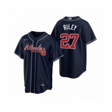 Men's Atlanta Braves #27 Austin Riley Nike Navy 2020 Replica Alternate Jersey