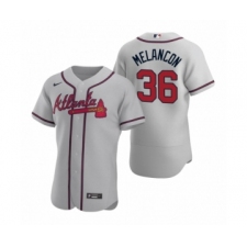 Men's Atlanta Braves #36 Mark Melancon Nike Gray Authentic 2020 Road Jersey