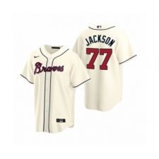 Youth Atlanta Braves #77 Luke Jackson Nike Cream 2020 Replica Alternate Jersey
