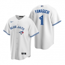 Men's Nike Toronto Blue Jays #1 Shun Yamaguchi White Home Stitched Baseball Jersey