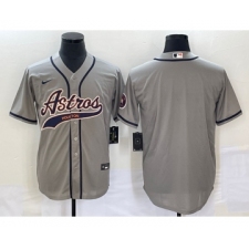 Men's Houston Astros Blank Grey Cool Base Stitched Baseball Jersey