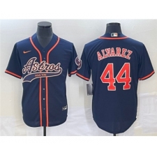 Men's Houston Astros #44 Yordan Alvarez Navy Cool Base Stitched Baseball Jersey