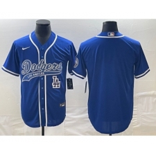 Men's Los Angeles Dodgers Blue Blank Cool Base Stitched Baseball Jerseys
