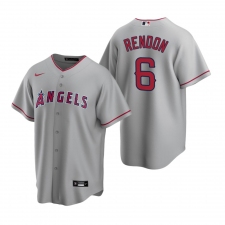 Men's Nike Los Angeles Angels #6 Anthony Rendon Gray Road Stitched Baseball Jersey