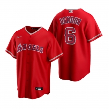 Men's Nike Los Angeles Angels #6 Anthony Rendon Red Alternate Stitched Baseball Jersey