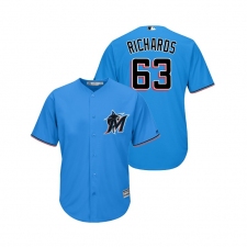 Men's Nike Miami Marlins #63 Trevor Richards Blue Alternate 2019 Cool Base Stitched MLB Jersey