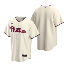 Men's Nike Philadelphia Phillies Blank Cream Alternate Stitched Baseball Jersey