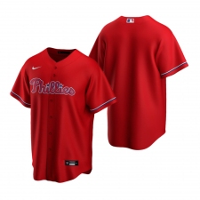 Men's Nike Philadelphia Phillies Blank Red Alternate Stitched Baseball Jersey