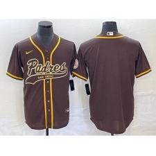Men's San Diego Padres Blank Borwn Cool Base Stitched Baseball Jersey
