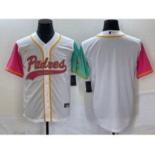 Men's San Diego Padres Blank White NEW 2023 City Connect Cool Base Stitched Jersey