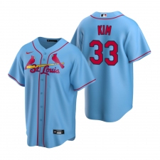 Men's Nike St. Louis Cardinals #33 Kwang-hyun Kim Light Blue Alternate Stitched Baseball Jersey