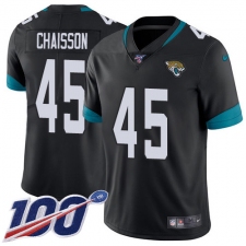Men's Jacksonville Jaguars #45 K'Lavon Chaisson Black Team Color Stitched NFL 100th Season Vapor Untouchable Limited Jersey