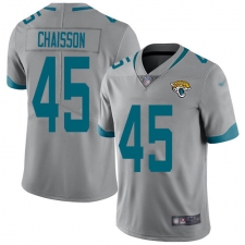 Men's Jacksonville Jaguars #45 K'Lavon Chaisson Silver Stitched NFL Limited Inverted Legend Jersey