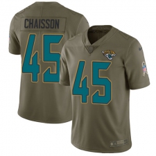 Youth Jacksonville Jaguars #45 K'Lavon Chaisson Olive Stitched NFL Limited 2017 Salute To Service Jersey