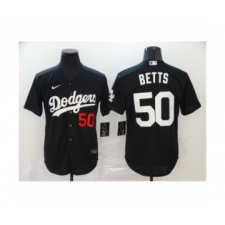 Men's Los Angeles Dodgers #50 Mookie Betts Black 2020 Cool Base Jersey
