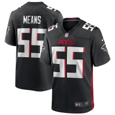 Men's Atlanta Falcons #55 Steven Means Nike Black Game Player Jersey