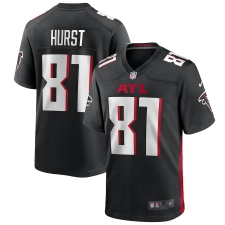 Men's Atlanta Falcons #81 Hayden Hurst Nike Black Game Jersey