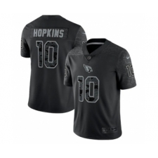 Men's Arizona Cardinals #10 DeAndre Hopkins Black Reflective Limited Stitched Football Jersey