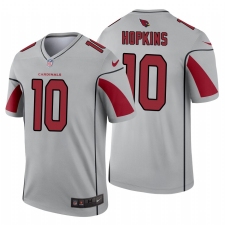 Men's Nike Arizona Cardinals #10 DeAndre Hopkins Silver Inverted Legend Stitched Jersey