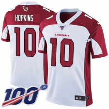 Men's Nike Arizona Cardinals #10 DeAndre Hopkins White Stitched NFL 100th Season Vapor Untouchable Limited Jersey