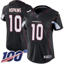 Women's Nike Arizona Cardinals #10 DeAndre Hopkins Black Alternate Stitched NFL 100th Season Vapor Untouchable Limited Jersey