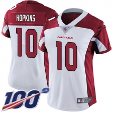 Women's Nike Arizona Cardinals #10 DeAndre Hopkins White Stitched NFL 100th Season Vapor Untouchable Limited Jersey