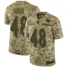 Men's Baltimore Ravens #48 Patrick Queen Camo Stitched NFL Limited 2018 Salute To Service Jersey