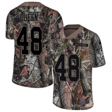 Men's Baltimore Ravens #48 Patrick Queen Camo Stitched NFL Limited Rush Realtree Jersey