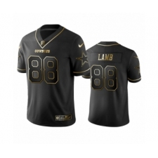 Dallas Cowboys #88 CeeDee Lamb Black Golden Edition Vapor Limited Jersey