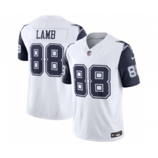 Men's Nike Dallas Cowboys #88 CeeDee Lamb Thanksgiving White 2023 F.U.S.E. Vapor Limited Stitched Football Jersey