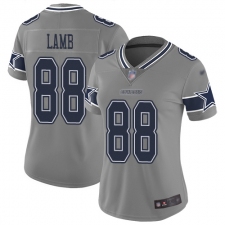 Women's Dallas Cowboys #88 CeeDee Lamb Gray Stitched Limited Inverted Legend Jersey