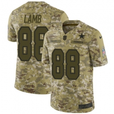 Youth Dallas Cowboys #88 CeeDee Lamb Camo Stitched Limited 2018 Salute To Service Jersey