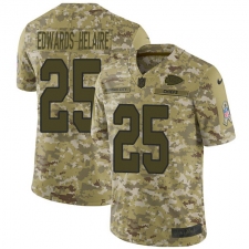 Men's Kansas City Chiefs #25 Clyde Edwards-Helaire Camo Stitched Limited 2018 Salute To Service Jersey