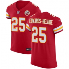 Men's Kansas City Chiefs #25 Clyde Edwards-Helaire Red Team Color Stitched Vapor Untouchable Elite Jersey