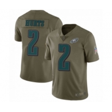Philadelphia Eagles #2 Jalen Hurts Limited Olive 2017 Salute to Service Football Jersey