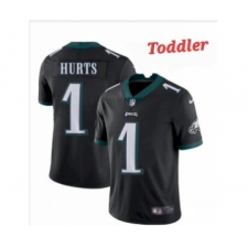 Toddler Philadelphia Eagles #1 Jalen Hurts Black Vapor Untouchable Limited Stitched Jersey