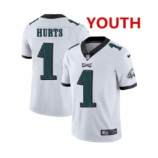 Youth Philadelphia Eagles #1 Jalen Hurts White Vapor Untouchable Limited Stitched Jersey