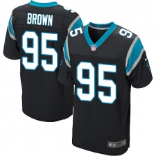 Men's Carolina Panthers #95 Derrick Brown Black Team Color Stitched NFL Vapor Untouchable Elite Jersey
