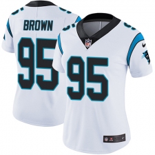 Women's Carolina Panthers #95 Derrick Brown White Stitched NFL Vapor Untouchable Limited Jersey