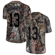 Men's Denver Broncos #13 KJ Hamler Camo Stitched Limited Rush Realtree Jersey